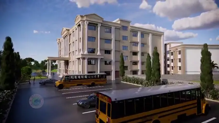 Architectural visualisation of the proposed Vidyalaxmi campus
